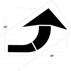 Curved Arrow Stencil (1/8 thick, 48 inch)
